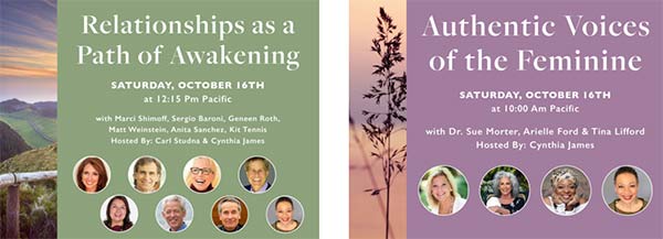 Global Oneness Summit - Join Cynthia James for Relationships as a Path of Awakening and Authentic Voices of the Feminine